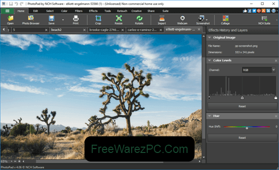 nch photopad image editor free download