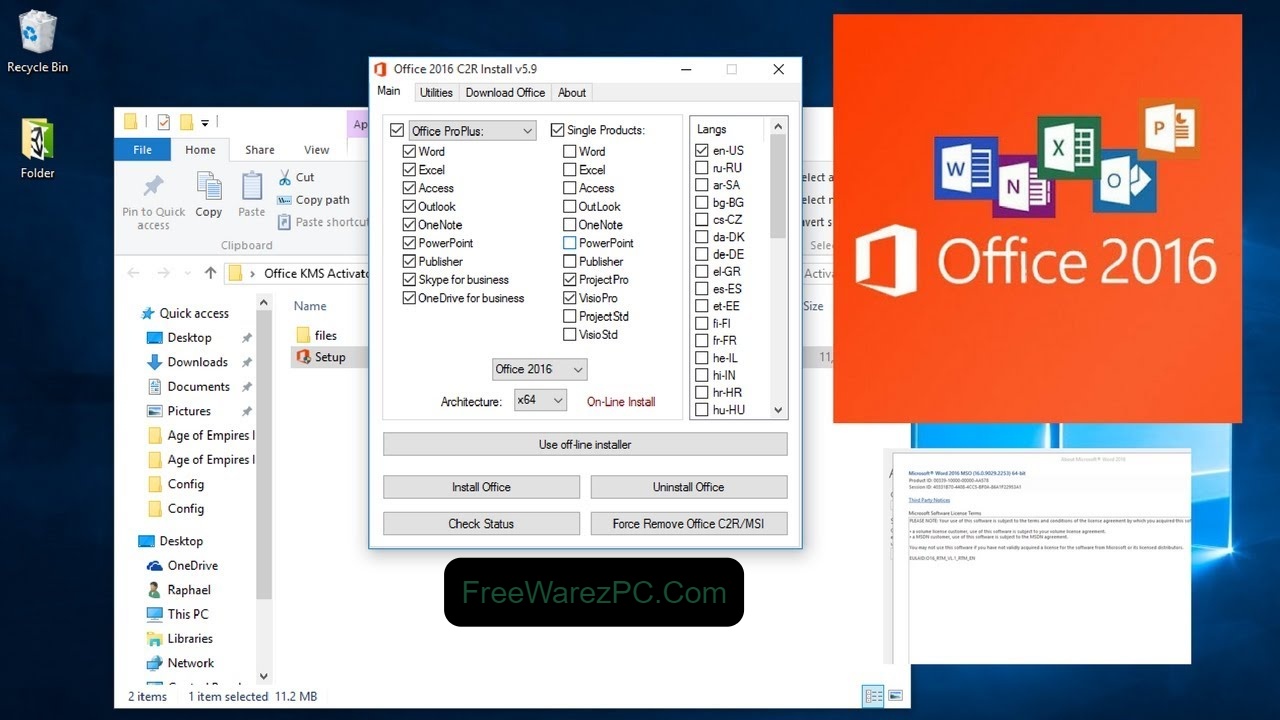 microsoft office 2016 offline with kms activator